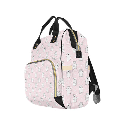 Polar Bear Pattern Print Design PB09 Diaper Bag Backpack