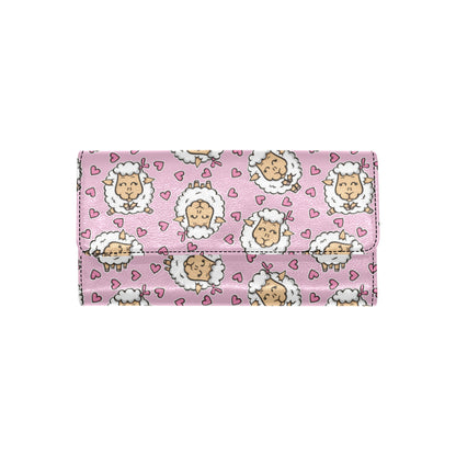 Sheep Cute Pattern Print Design 01 Women's Trifold Wallet