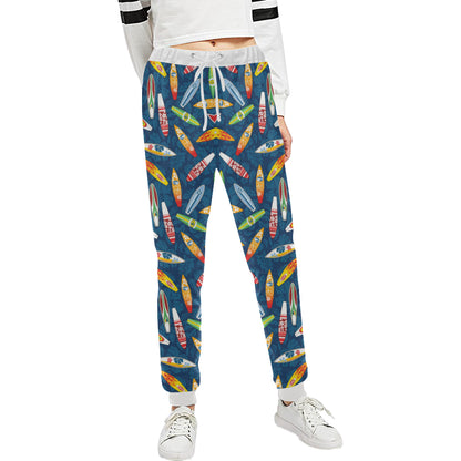 Surfboard Pattern Print Unisex Sweatpants