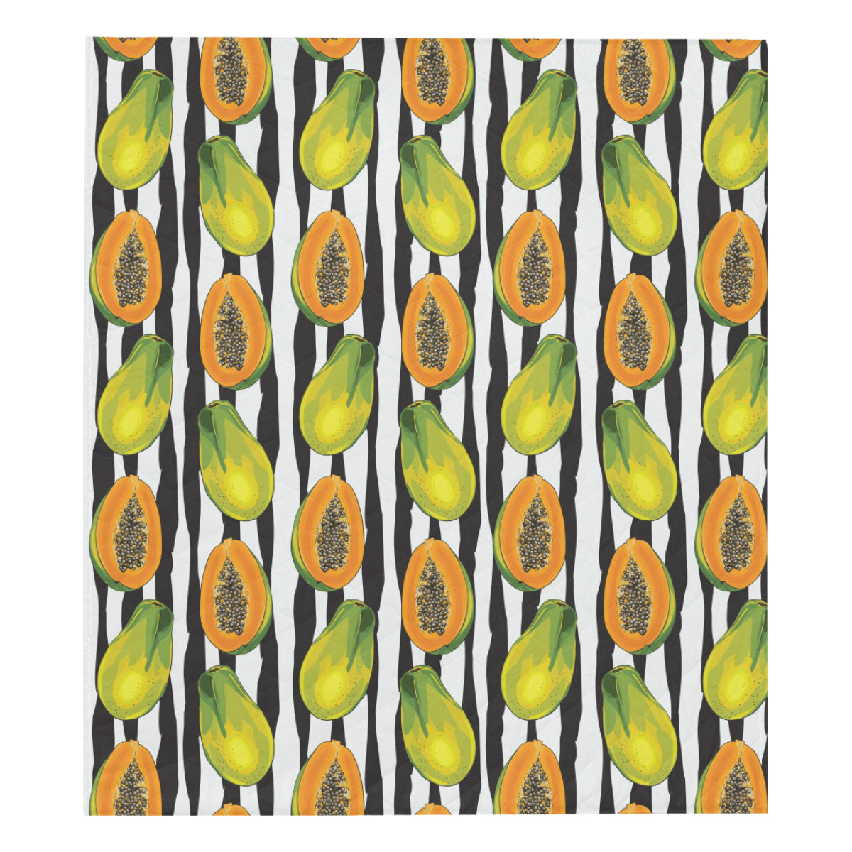 Papaya Pattern Print Design PP01 Premium Quilt