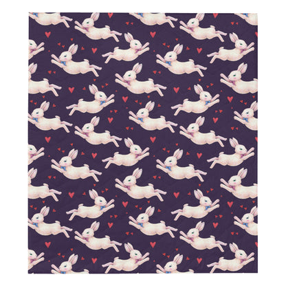 Rabbit Pattern Print Design RB016 Premium Quilt