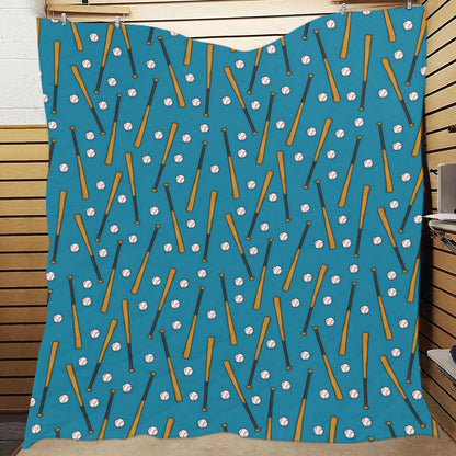 Baseball Pattern Print Design 01 Premium Quilt