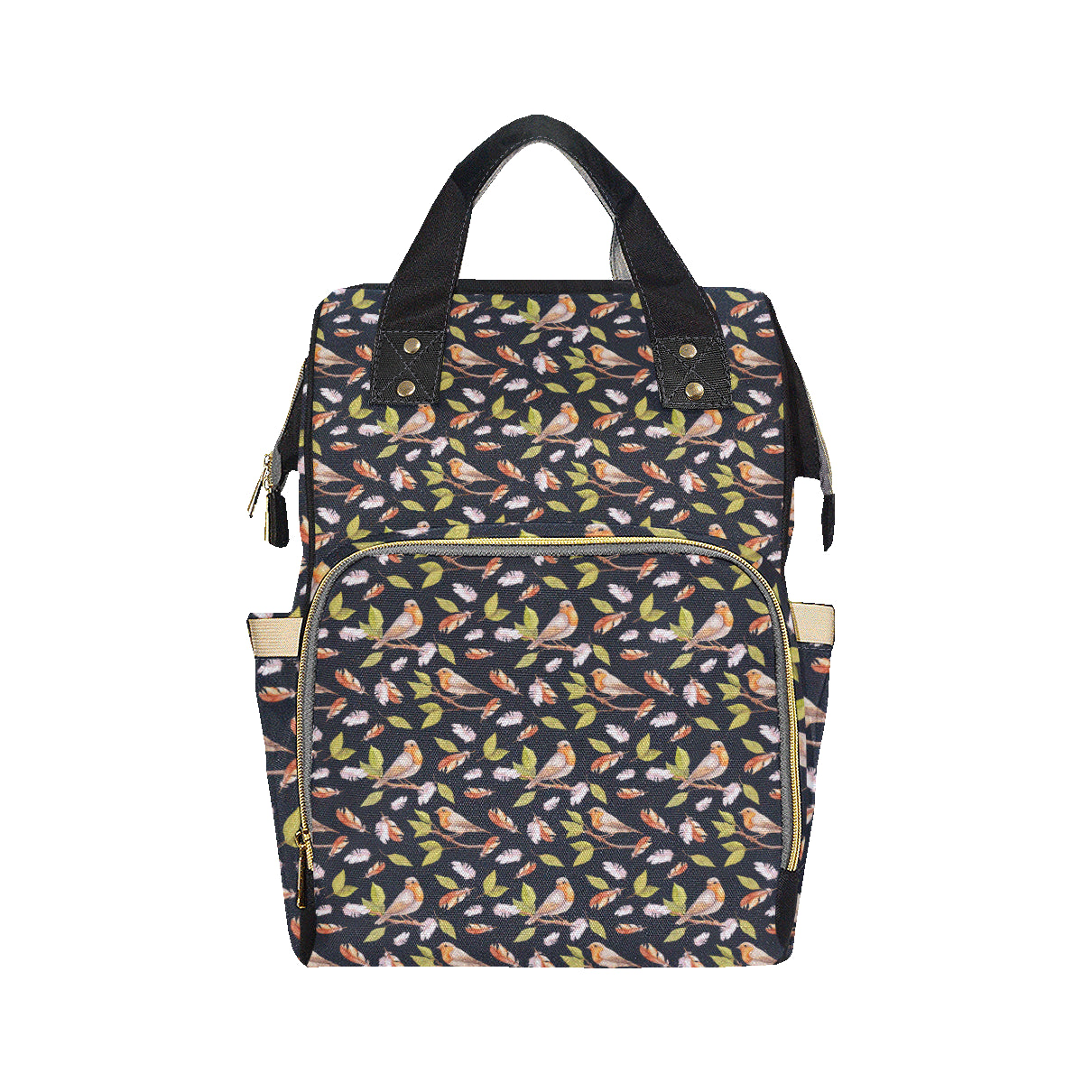 Birds Pattern Print Design 02 Diaper Bag Backpack