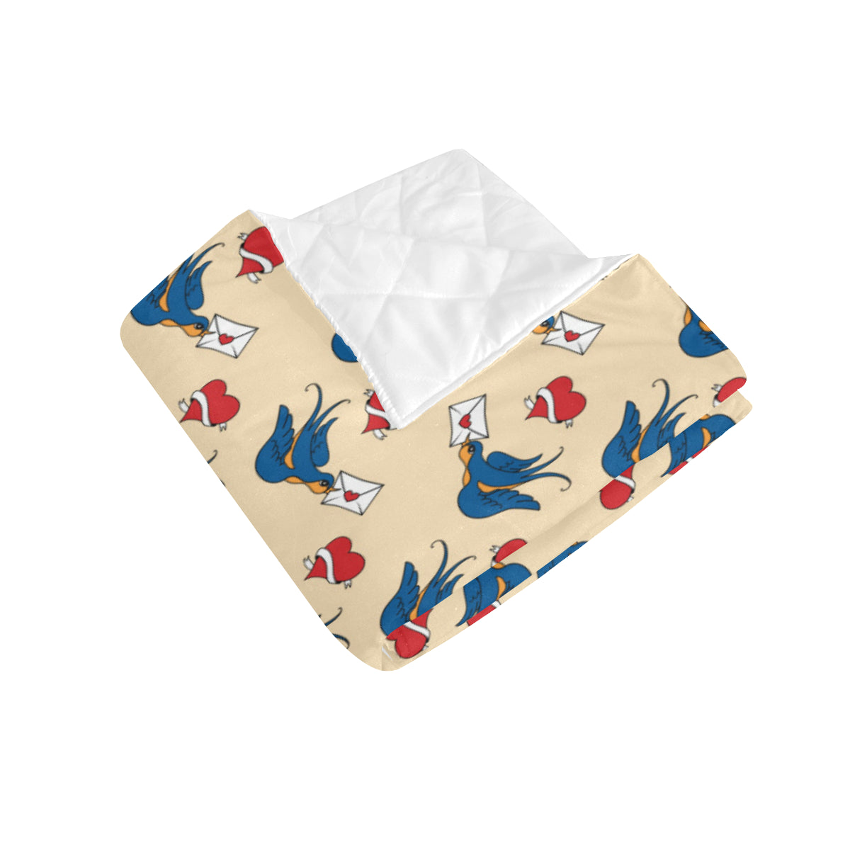 Swallow Bird Pattern Print Design 05 Premium Quilt
