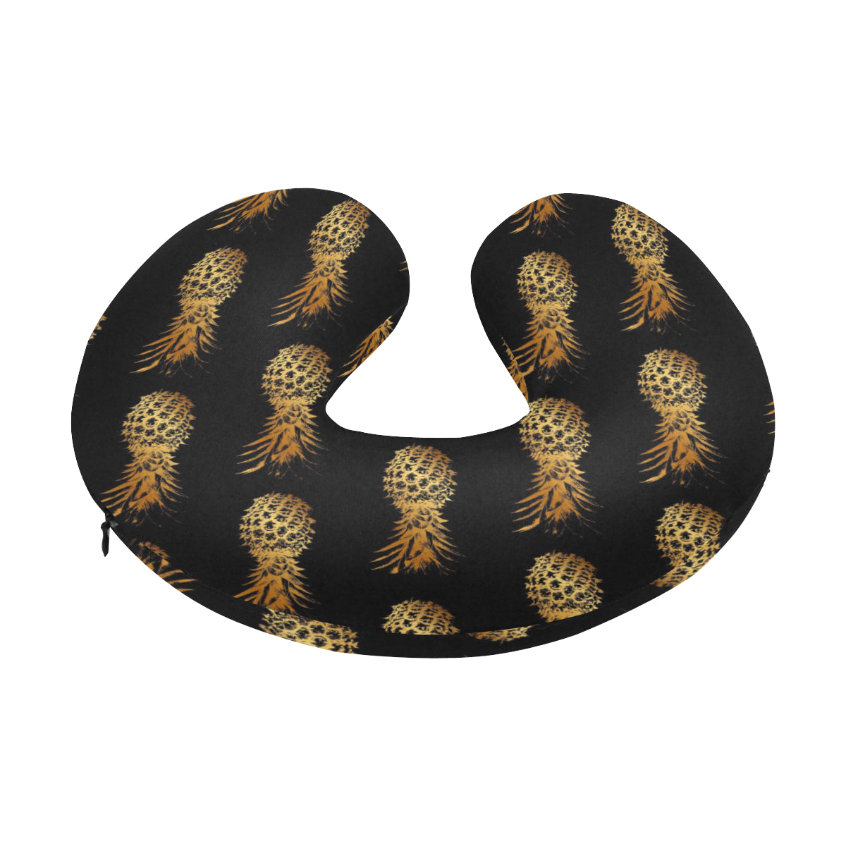 Pineapple Pattern Print Design A02 U-Shaped Travel Neck Pillow