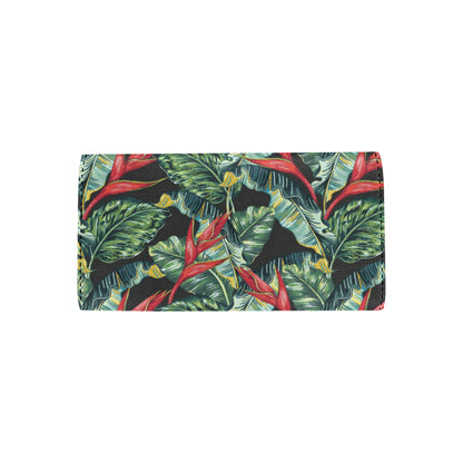 Bird Of Paradise Pattern Print Design BOP06 Women's Trifold Wallet