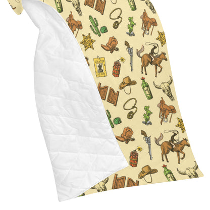 Cowboy Pattern Print Design 04 Premium Quilt