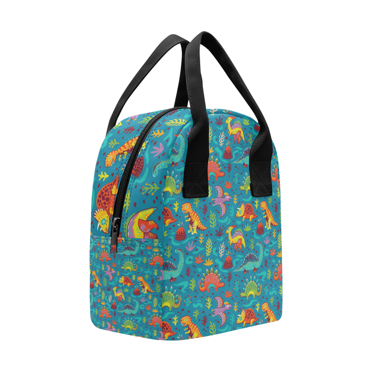 Dinosaur Cartoon Style Insulated Lunch Bag