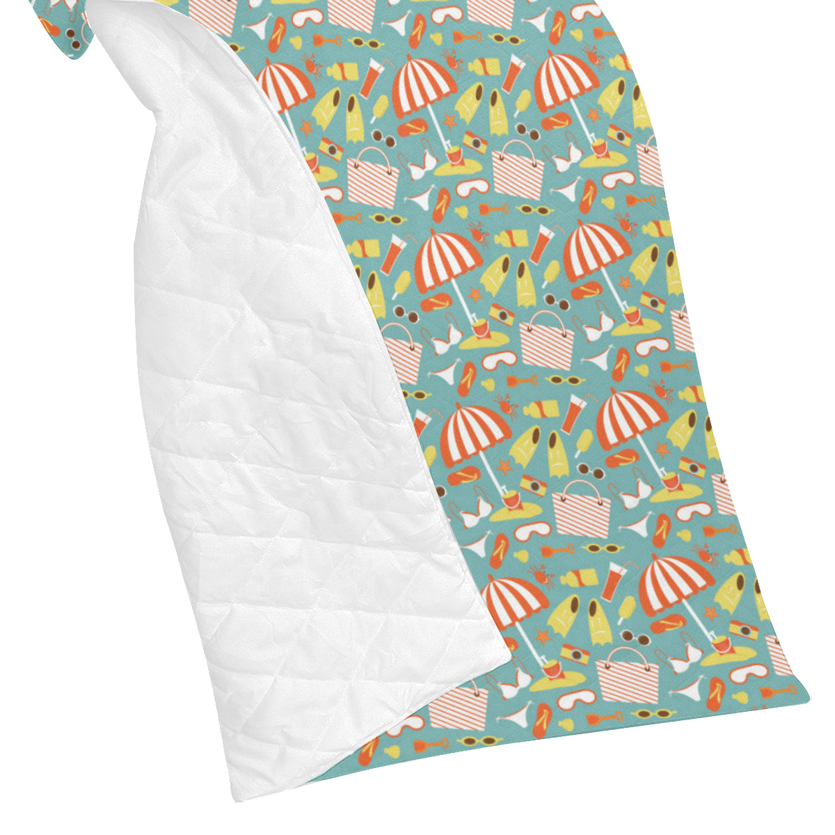 Beach Scene Pattern Print Design 02 Premium Quilt