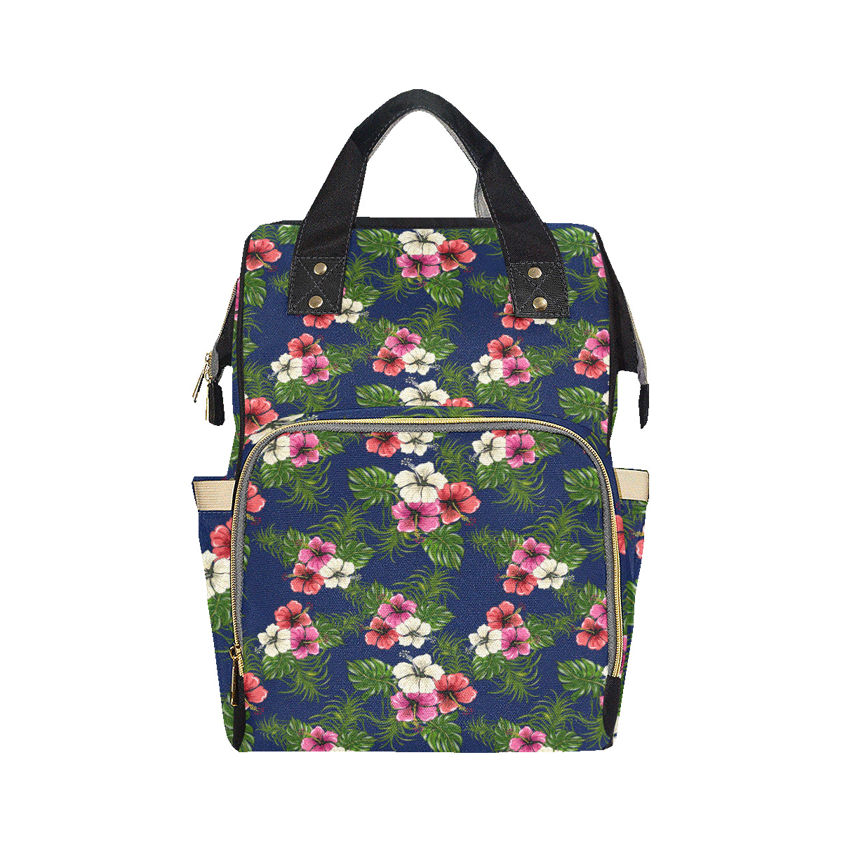Hibiscus Pattern Print Design HB028 Diaper Bag Backpack