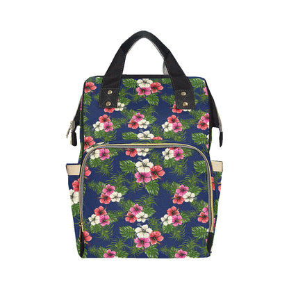 Hibiscus Pattern Print Design HB028 Diaper Bag Backpack
