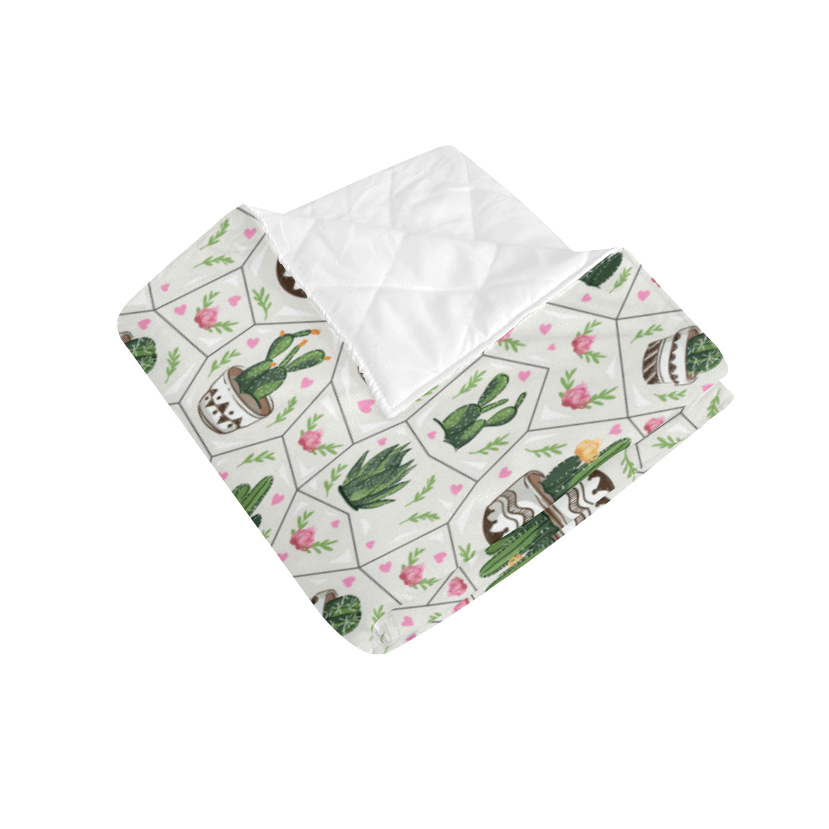 Cactus Pattern Print Design 04 Premium Quilt
