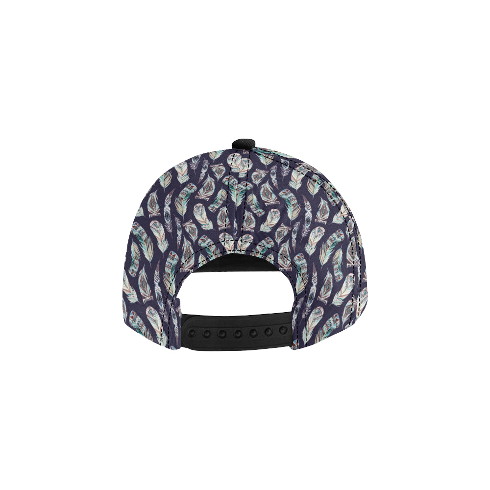 Feather Vintage Boho Design Print Snapback Cap