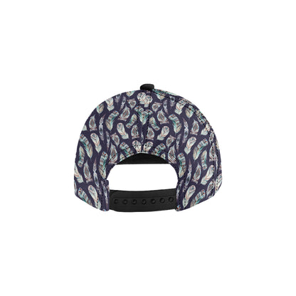 Feather Vintage Boho Design Print Snapback Cap