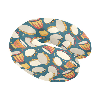 Tambourine Pattern Print Design 01 U-Shaped Travel Neck Pillow