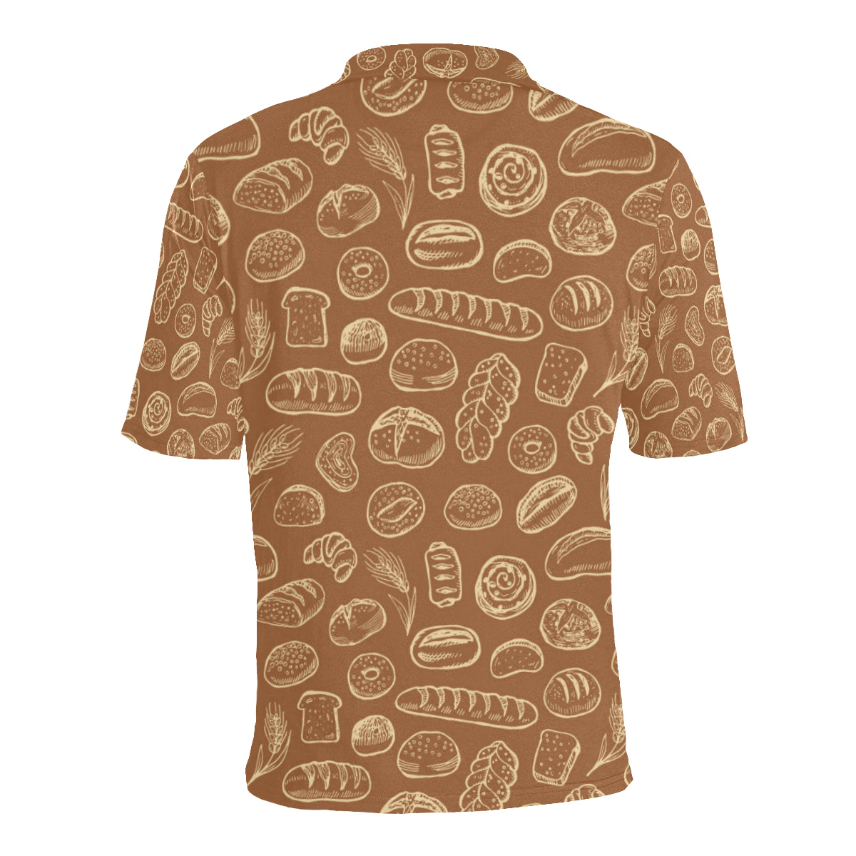 Bread Pattern Print Design 03 Men Polo Shirt