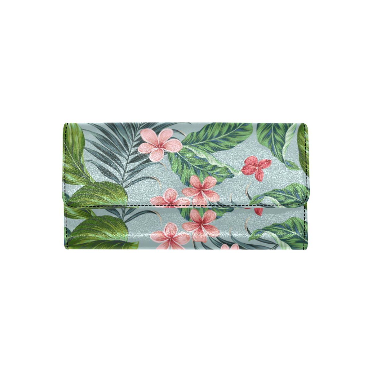 Plumeria Pattern Print Design PM027 Women's Trifold Wallet