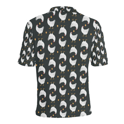 Chicken Pattern Print Design 06 Men Polo Shirt