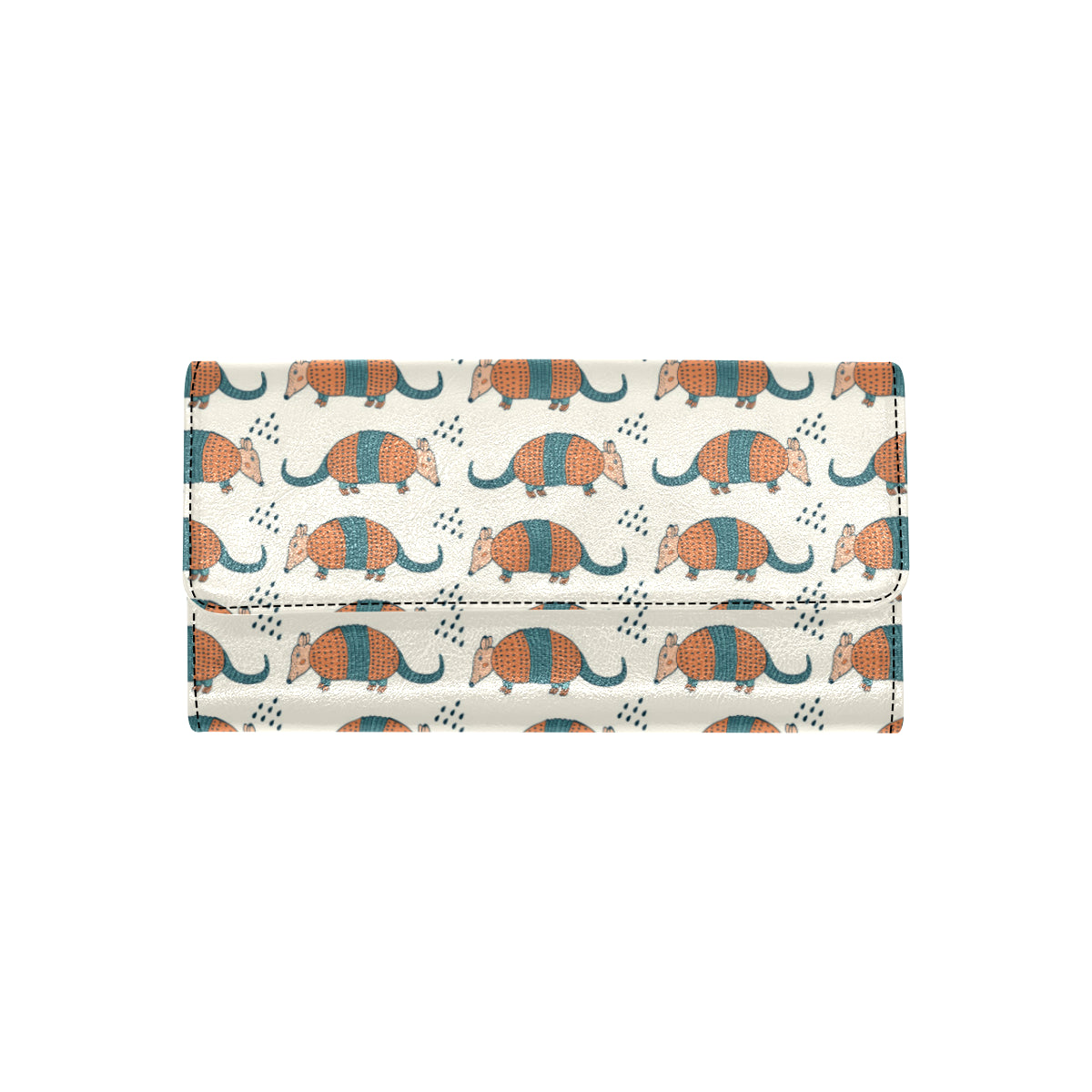 Armadillo Pattern Print Design 01 Women's Trifold Wallet