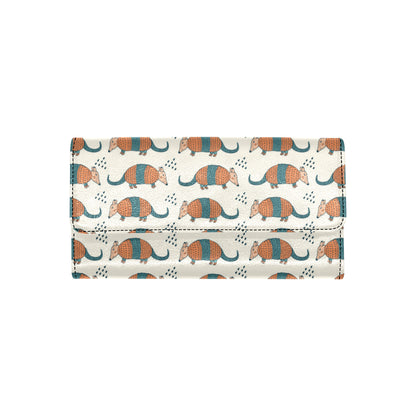 Armadillo Pattern Print Design 01 Women's Trifold Wallet