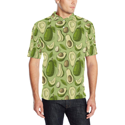 Avocado Pattern Print Design AC03 Men Polo Shirt