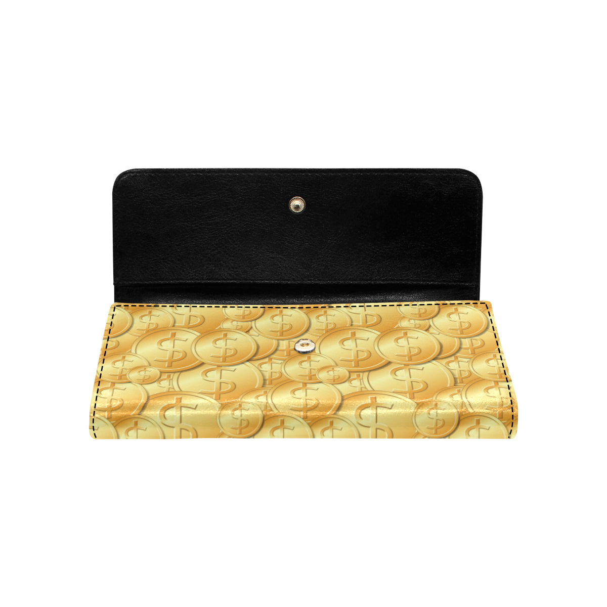 Dollar Pattern Print Design DO03 Women's Trifold Wallet