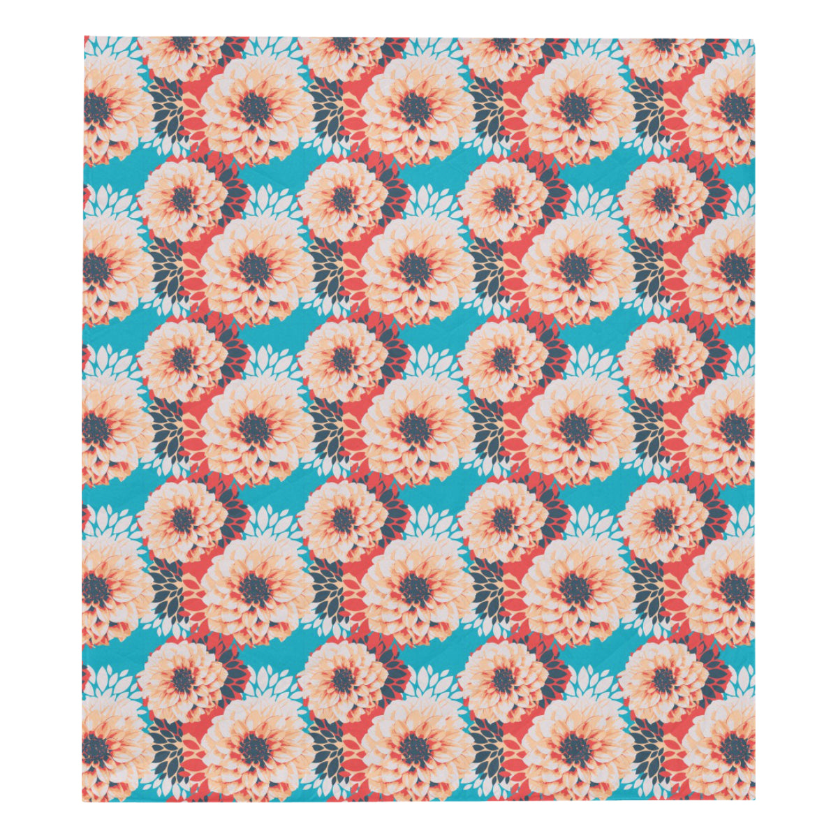 Dahlia Pattern Print Design DH05 Premium Quilt