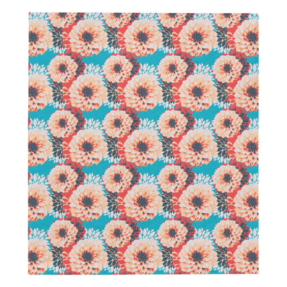Dahlia Pattern Print Design DH05 Premium Quilt