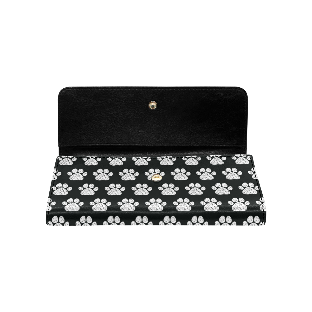 Paw Pattern Print Design A02 Women's Trifold Wallet