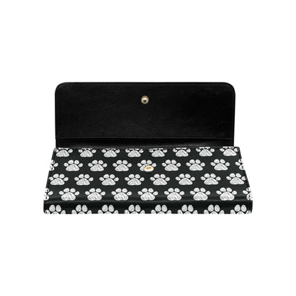 Paw Pattern Print Design A02 Women's Trifold Wallet