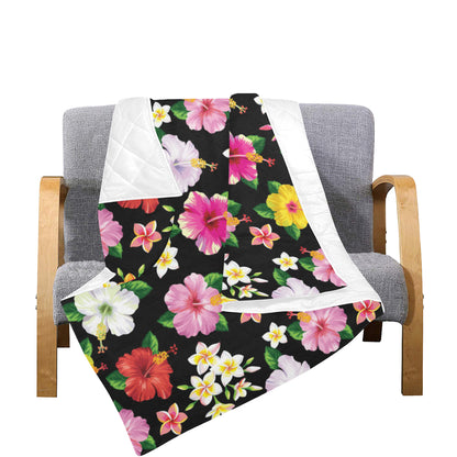 Hibiscus Pattern Print Design HB025 Premium Quilt