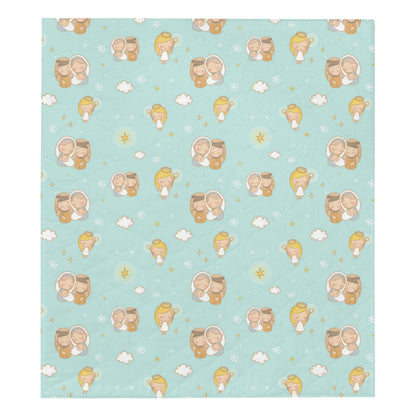 Christian Pattern Print Design 01 Premium Quilt