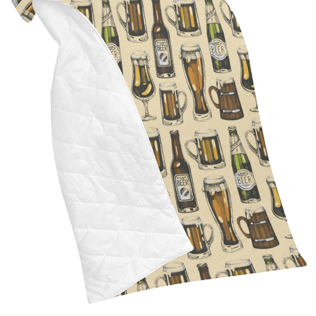 Beer Pattern Print Design 04 Premium Quilt
