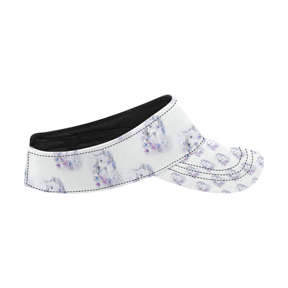 Wolf with Flower Print Design Unisex Sun Visor