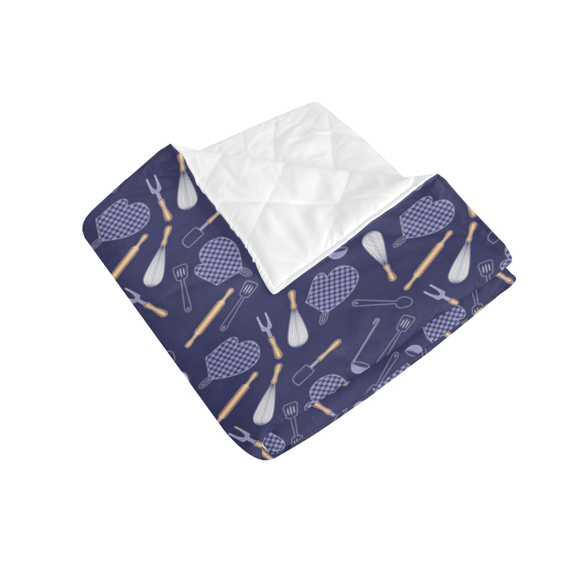 Cooking Kitchen Tools Pattern Print Design 04 Premium Quilt