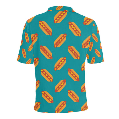 Hot Dog Pattern Print Design 03 Men Polo Shirt