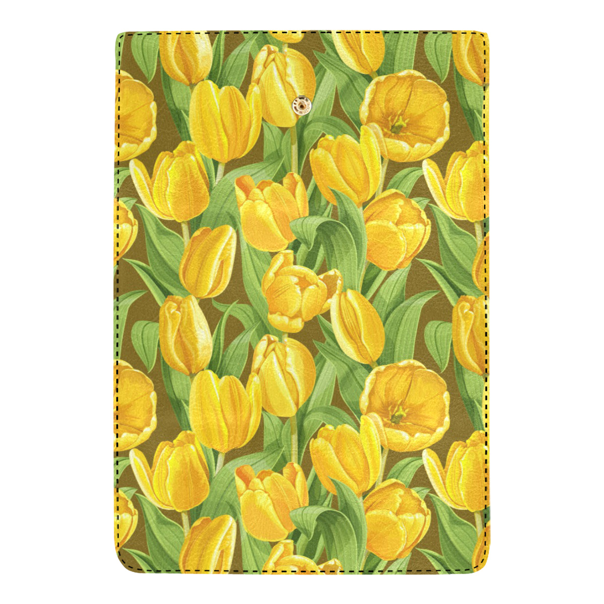 Tulip Yellow Pattern Print Design TP010 Women's Trifold Wallet
