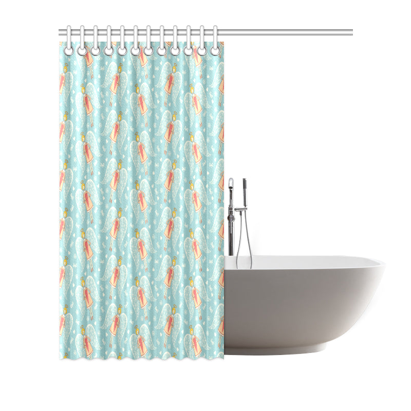 Angel Pattern Print Design 01 Shower Curtain