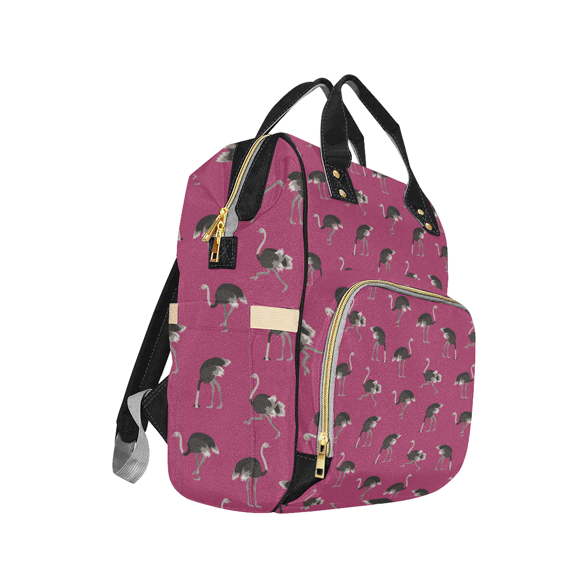 Emu Pattern Print Design 02 Diaper Bag Backpack