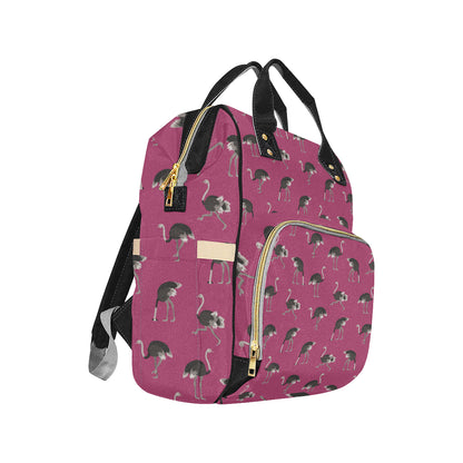 Emu Pattern Print Design 02 Diaper Bag Backpack