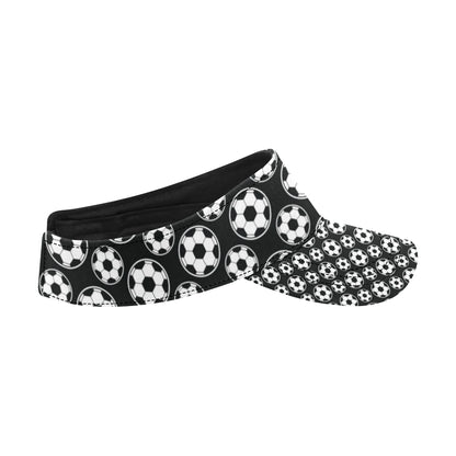Soccer Ball Black Print Pattern Unisex Sun Visor