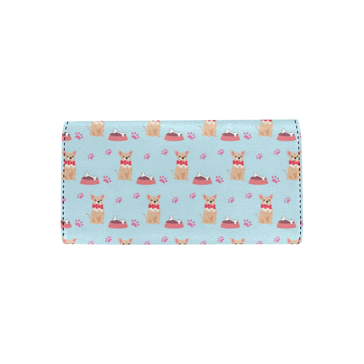 Chihuahua Pattern Print Design 05 Women's Trifold Wallet