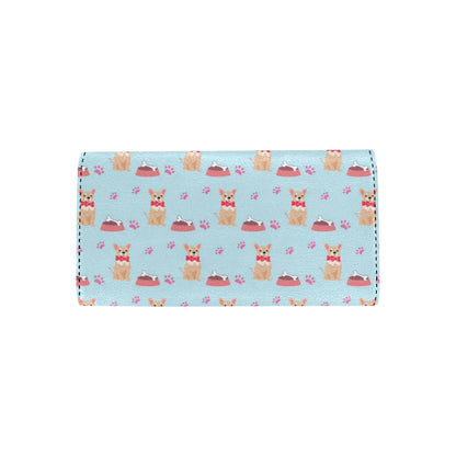 Chihuahua Pattern Print Design 05 Women's Trifold Wallet