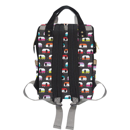 Camper Caravan Pattern Diaper Bag Backpack