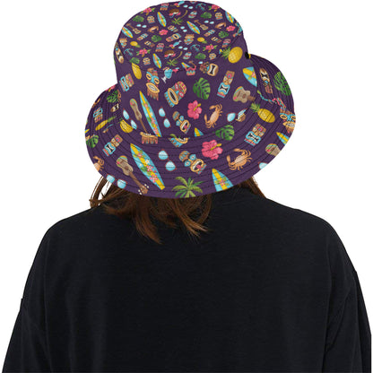 Hawaiian Themed Pattern Print Design H024 Unisex Bucket Hat