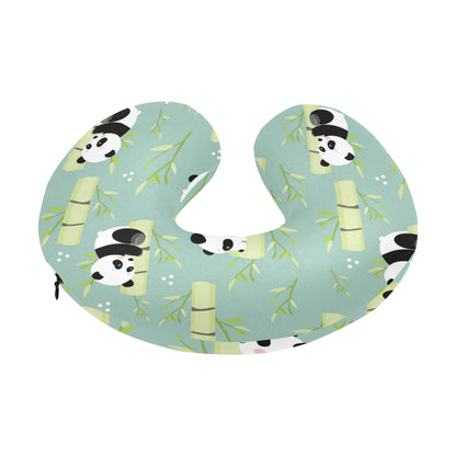 Panda Pattern Print Design A03 U-Shaped Travel Neck Pillow