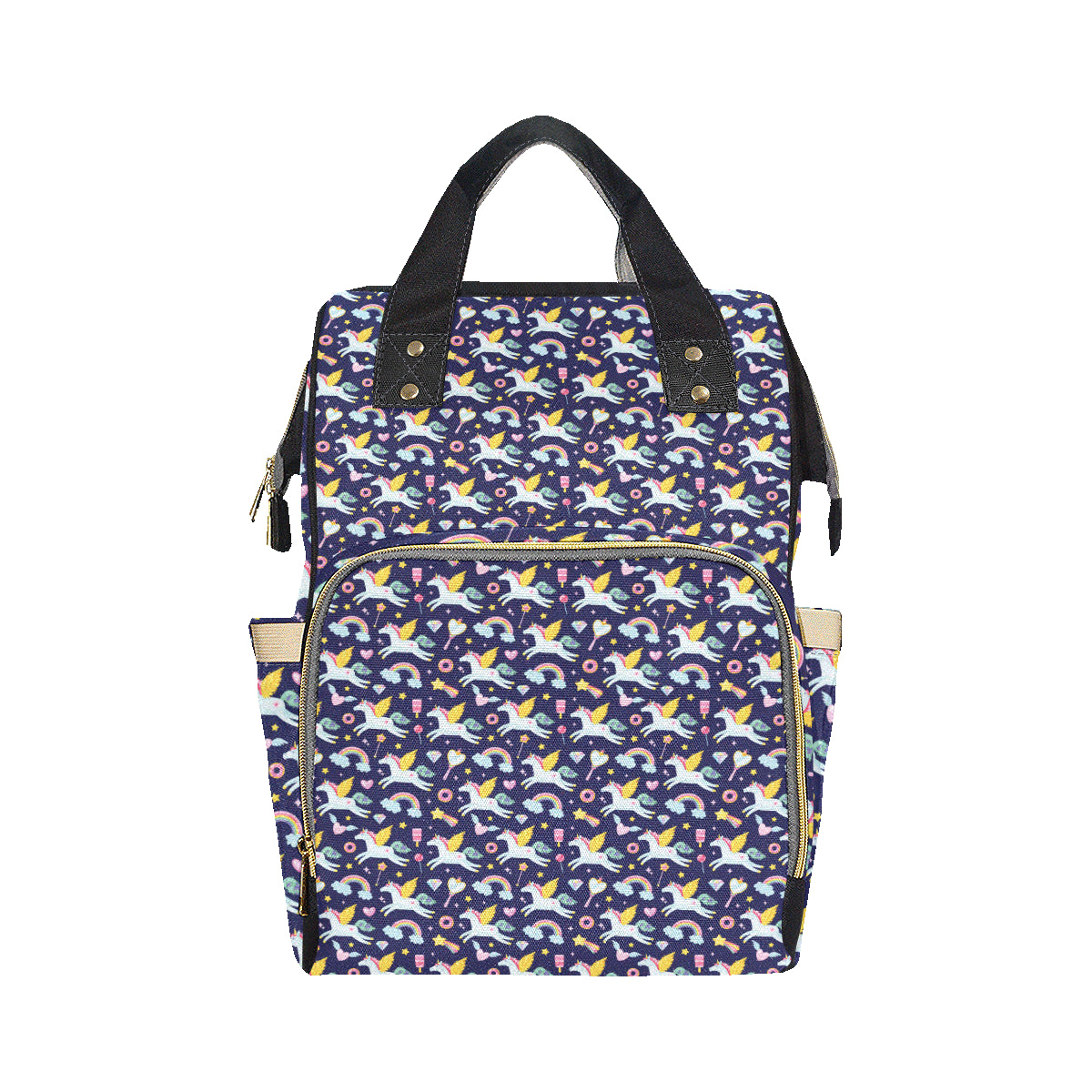 Pegasus Pattern Print Design 05 Diaper Bag Backpack