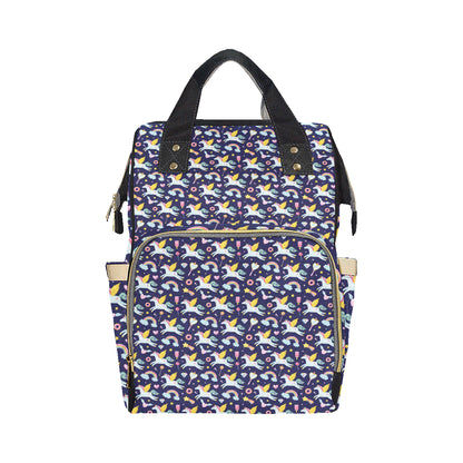 Pegasus Pattern Print Design 05 Diaper Bag Backpack
