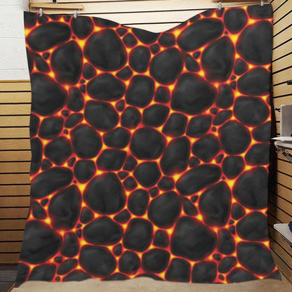 Lava Pattern Print Design 01 Premium Quilt
