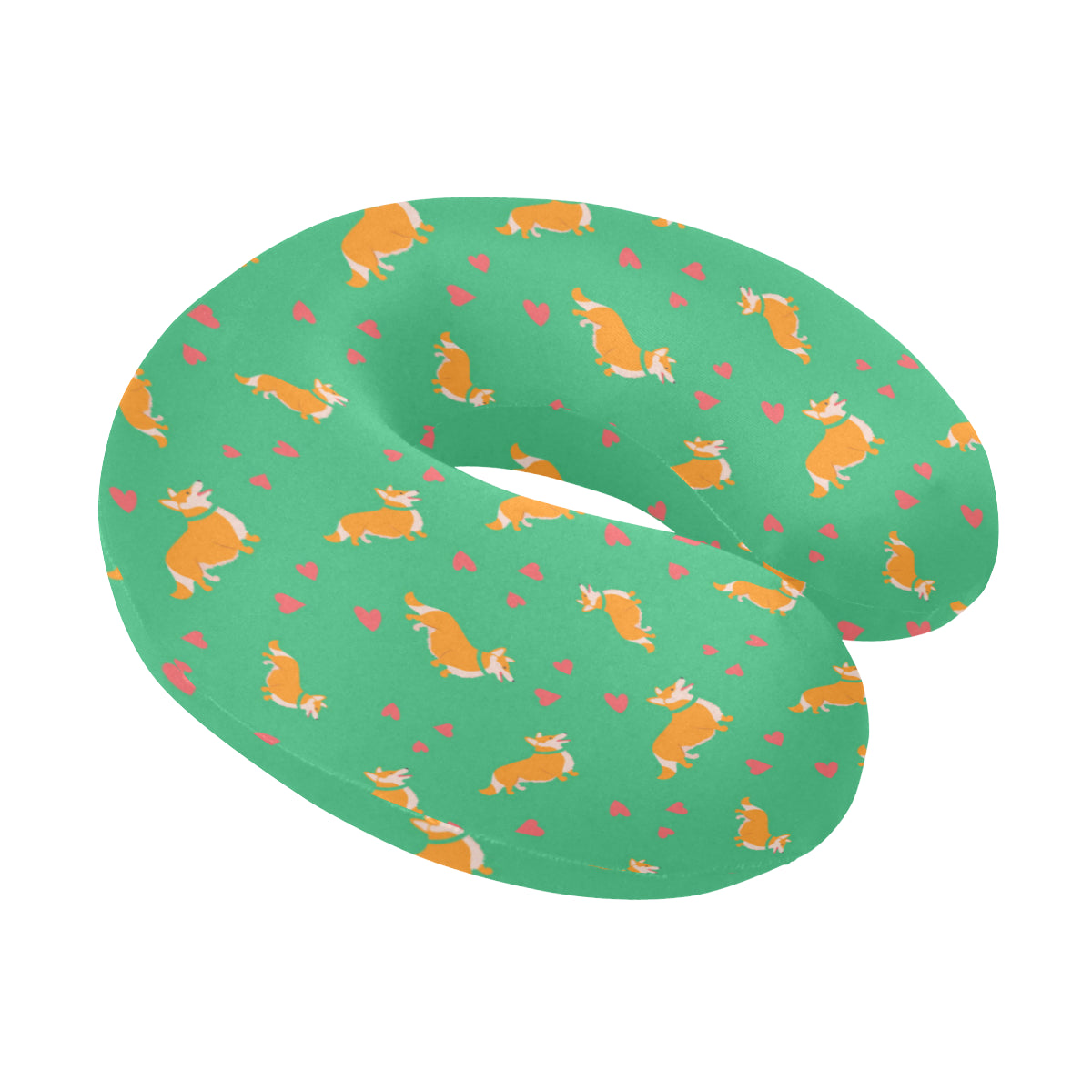 Cardigan Welsh Corgis Pattern Print Design 03 U-Shaped Travel Neck Pillow